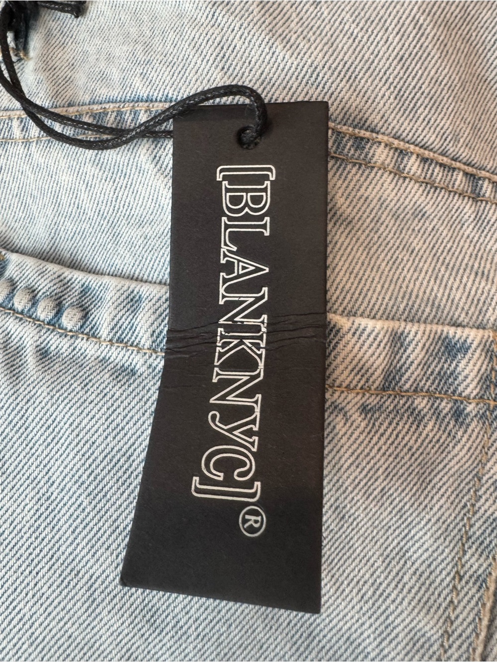 NWT [Blanknyc] Tie Breaker Denim Mini Skirt Size 25 - Picture 8 of 11